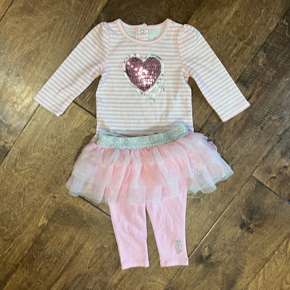 JUICY COUTURE | NWOT | BABY GIRL TUTU LEGGINGS ONSIE OUTFIT 3-6 months